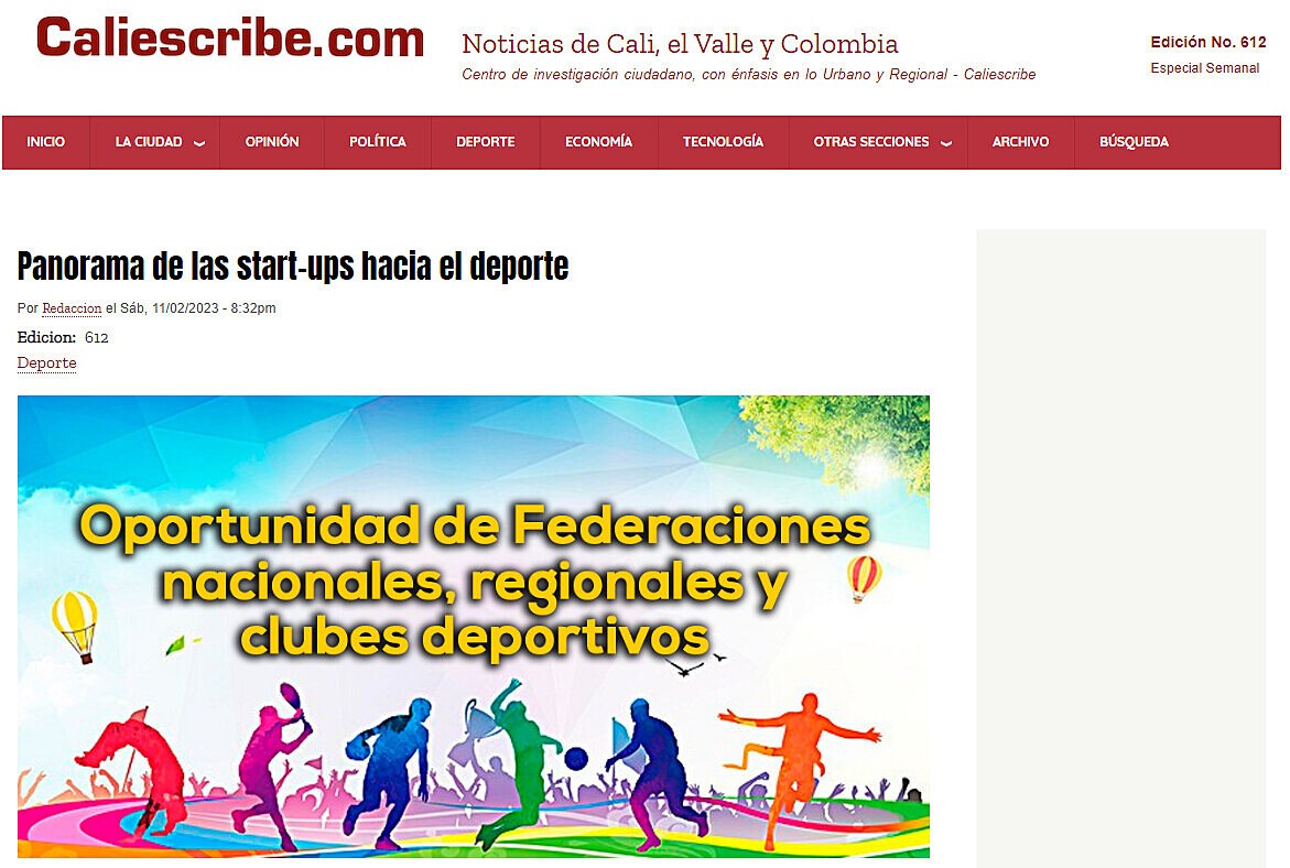 Panorama de las start-ups hacia el deporte